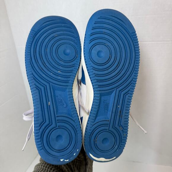 Nike Air Force 1 '07 Mid Sneaker Shoes Military Blue White Women's Size 7.5 - Picture 9 of 9